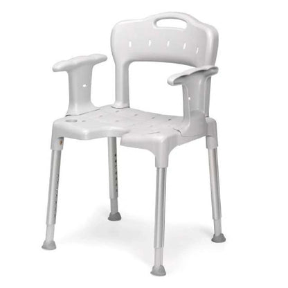 Etac Swift Shower Chair with Arm Supports and Back, White