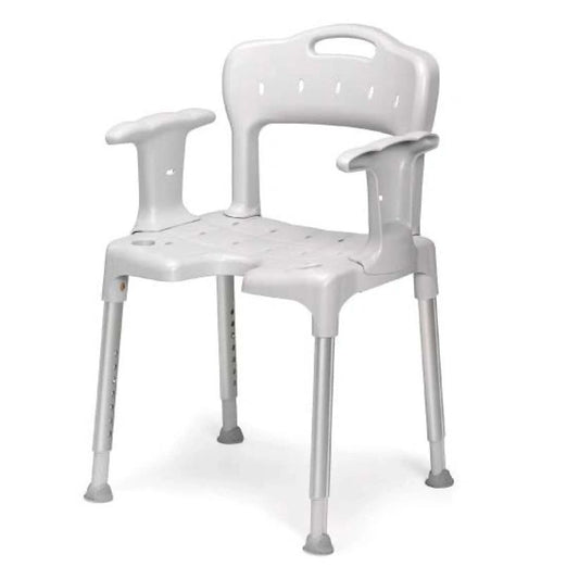 Etac Swift Shower Chair with Arm Supports and Back, White