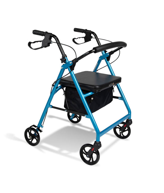 Walker - Hero Medical 6″ Standard Seat Walker, Blue