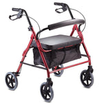 Walker - Care Quip Seat Walker Trekker, 8" Wheels, Burgundy