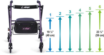 Airgo Ultra-Lite Rollator, Eggplant