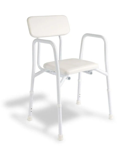 Hero Medical Shower Stool Padded Seat, Aluminium