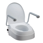 Toilet Seat Raiser - Homecraft Raised Toilet Seat with Armrests