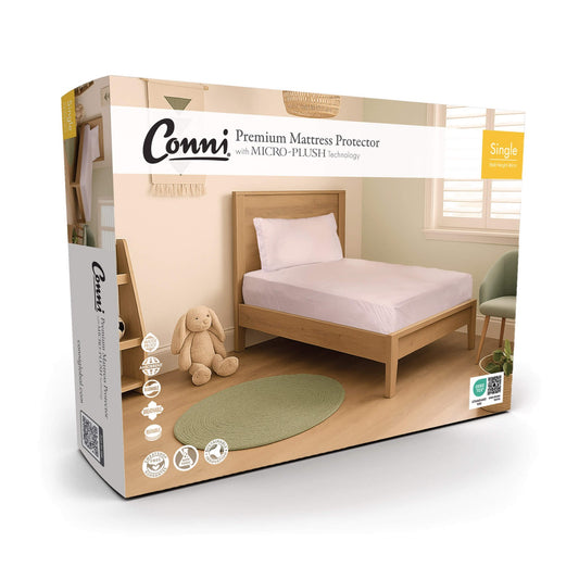 Conni Premium Waterproof Mattress Protector with Micro-Plush Technology