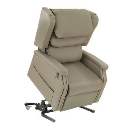 Configura Beige Vinyl Lift Chair, Dual Motor
