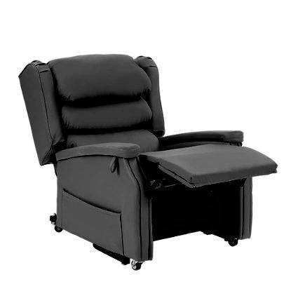Configura Black Vinyl Lift Chair, Dual Motor