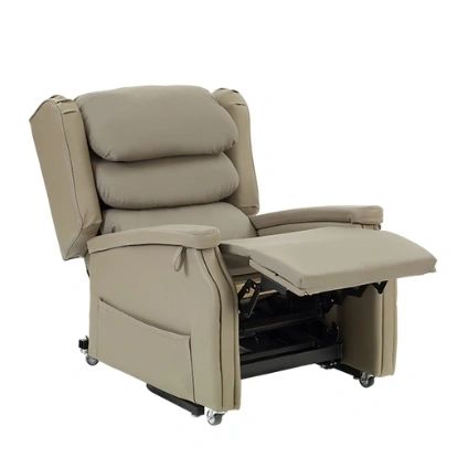 Configura Beige Vinyl Lift Chair, Dual Motor